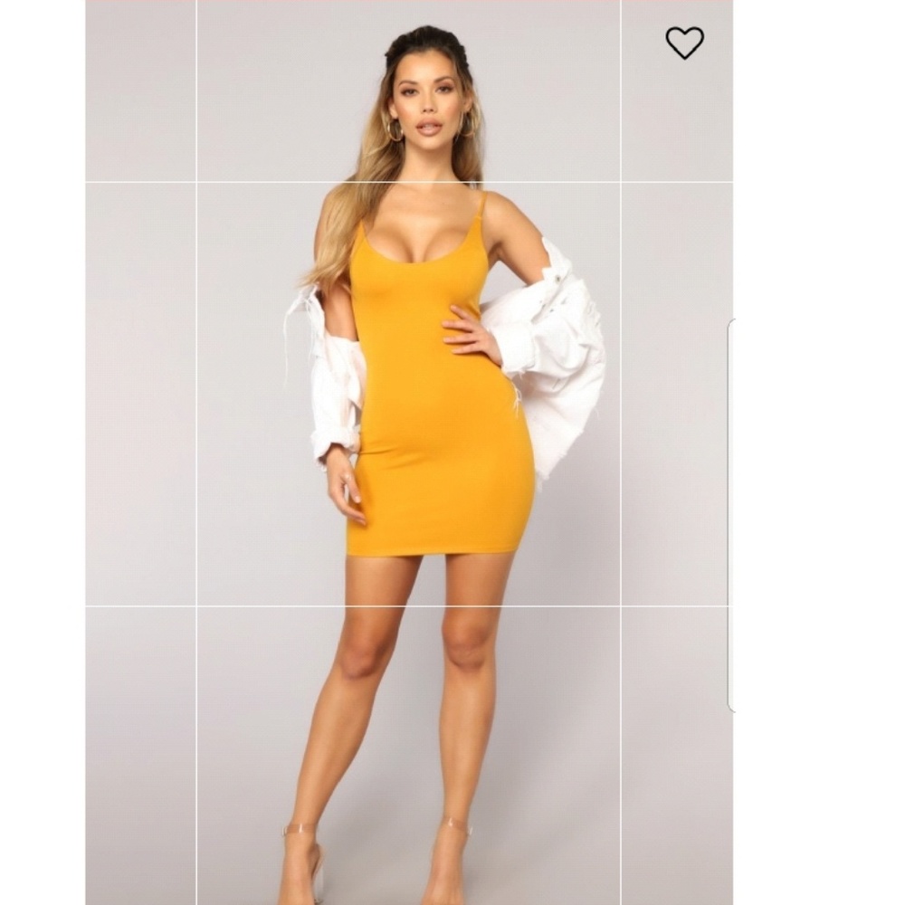 Mustard bodycon dress
